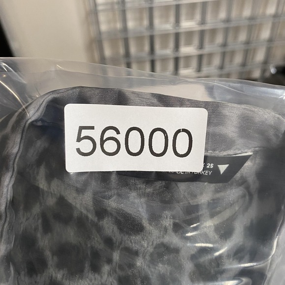 Zara Sheer Leopard Button Up Top Womens Small Gray Cropped Balloon Sleeve Y2K - Picture 12 of 13